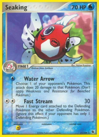 Seaking #21 · Ruby & Sapphire Pokémon card