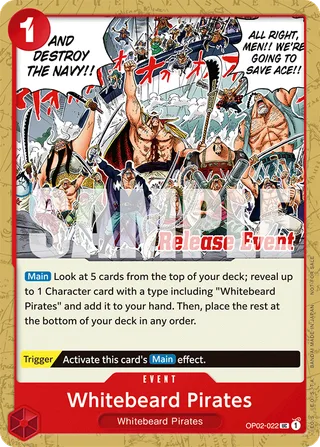 Whitebeard Pirates (ST15 - ST20 Release Event Pack) #OP02-022-st15-st20-release-event-pack · One Piece Promotion Cards One Piece card