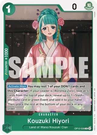 Kouzuki Hiyori #OP12-028 · Legacy of the Master One Piece card