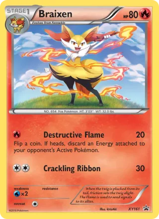 Braixen #XY161 · XY Black Star Promos Pokémon card