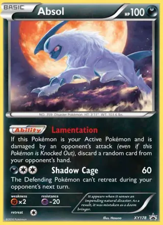 Absol #XY178 · XY Black Star Promos Pokémon card
