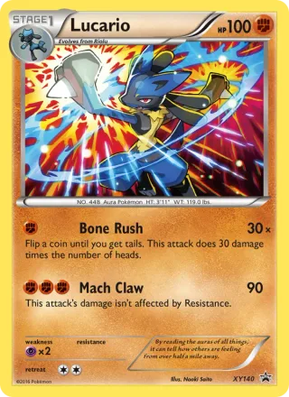 Lucario #XY140 · XY Black Star Promos Pokémon card
