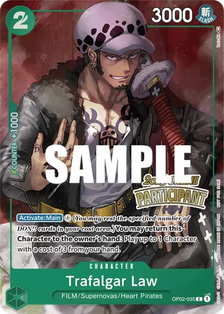 Trafalgar Law (Offline Regional 2023) [Finalist] #OP02-035-offline-regional-2023-finalist · One Piece Promotion Cards One Piece card