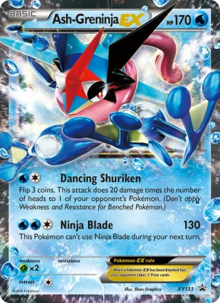 Ash Greninja EX #XY133 · XY Black Star Promos Pokémon card