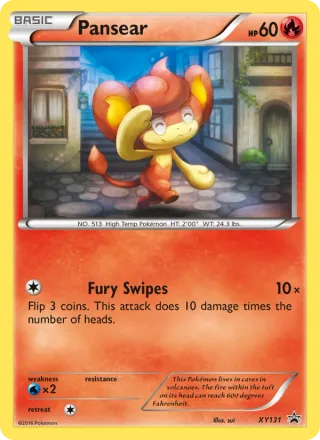 Pansear #XY131 · XY Black Star Promos Pokémon card