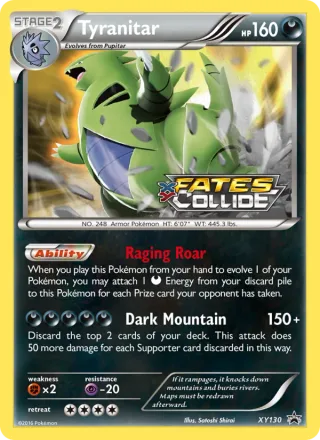 Tyranitar #XY130 · XY Black Star Promos Pokémon card