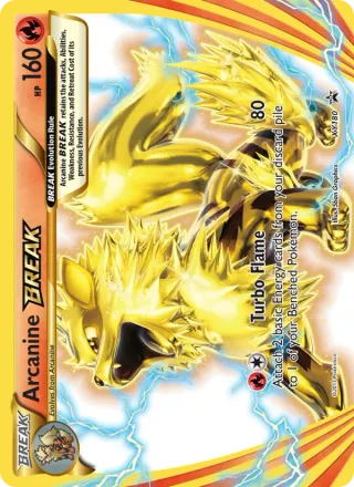 Arcanine BREAK #XY180 · XY Black Star Promos Pokémon card
