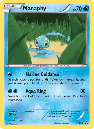 Manaphy #XY190 · XY Black Star Promos Pokémon card