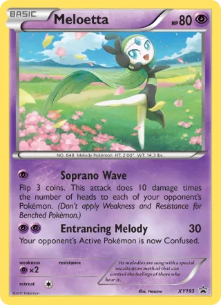 Meloetta #XY193 · XY Black Star Promos Pokémon card