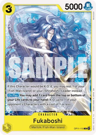 Fukaboshi #OP11-110 · A Fist of Divine Speed Release Event Cards One Piece card