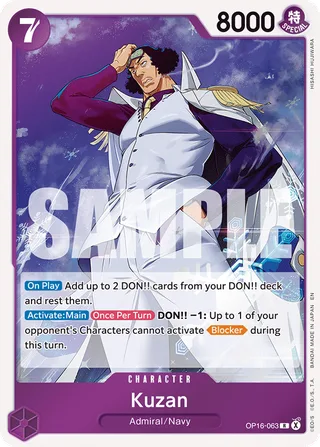 Kuzan #OP16-063 · The Time of Battle One Piece card
