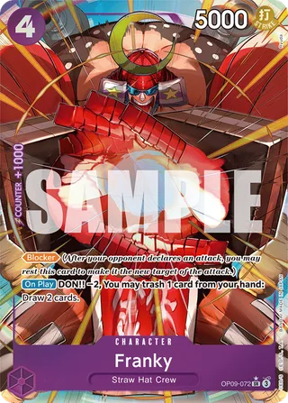 Franky (Parallel) #OP09-072-parallel · Emperors in the New World One Piece card