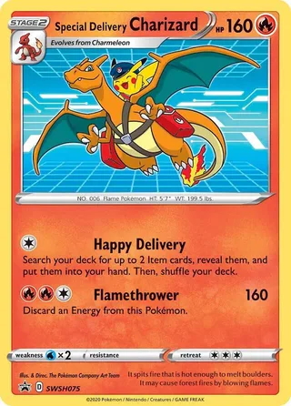 Special Delivery Charizard #SWSH075 · SWSH Black Star Promos Pokémon card