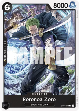 Roronoa Zoro #ST14-013 · ST-14: Starter Deck 14 3D2Y One Piece card