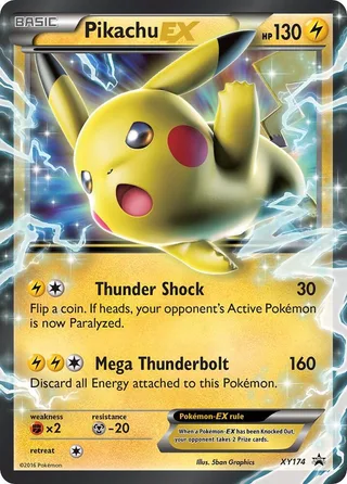 Pikachu EX - XY174 #XY174 · Jumbo cards Pokémon card