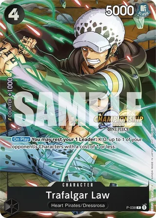 Trafalgar Law (CS 2024 Event Pack) #P-038-cs-2024-event-pack · One Piece Promotion Cards One Piece card