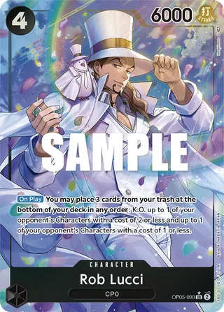 Rob Lucci (Illustration Box EX) #OP05-093-illustration-box-ex · One Piece Promotion Cards One Piece card