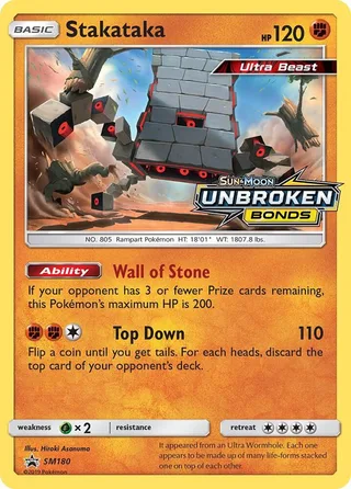 Stakataka #SM180 · SM Black Star Promos Pokémon card