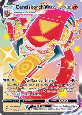 Centiskorch VMAX #SV109 · Shining Fates Shiny Vault Pokémon card