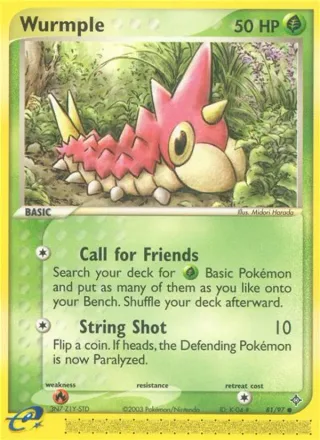Wurmple #81 · Dragon Pokémon card