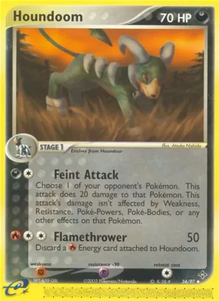 Houndoom #34 · Dragon Pokémon card