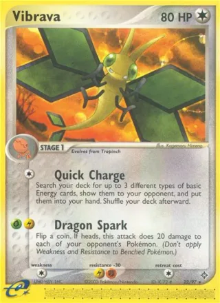Vibrava #22 · Dragon Pokémon card