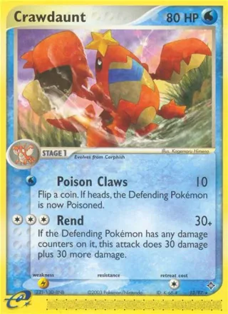 Crawdaunt #13 · Dragon Pokémon card