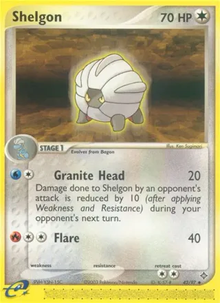 Shelgon #42 · Dragon Pokémon card