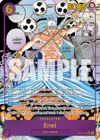 Enel (Manga) #OP15-118-manga · Adventure on Kami's Island One Piece card