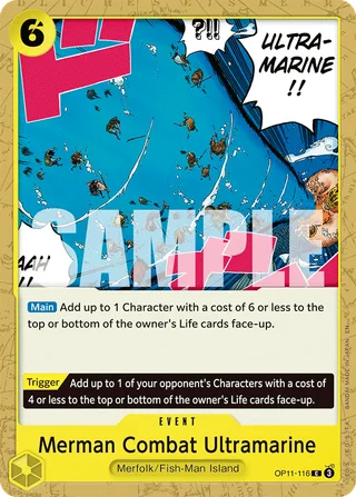 Merman Combat Ultramarine #OP11-116 · A Fist of Divine Speed Release Event Cards One Piece card