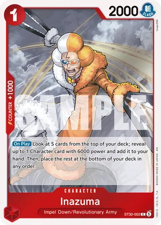 Inazuma #ST30-002 · ST-30: Starter Deck 30 EX Luffy & Ace One Piece card