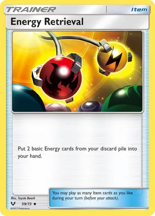 Energy Retrieval #59 · Shining Legends Pokémon card