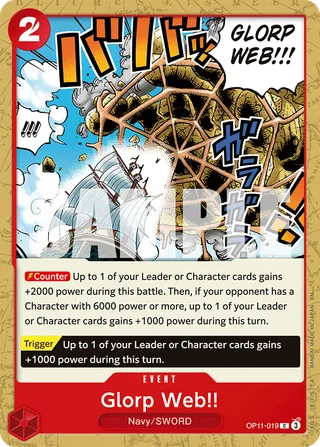Glorp Web!! #OP11-019 · A Fist of Divine Speed Release Event Cards One Piece card