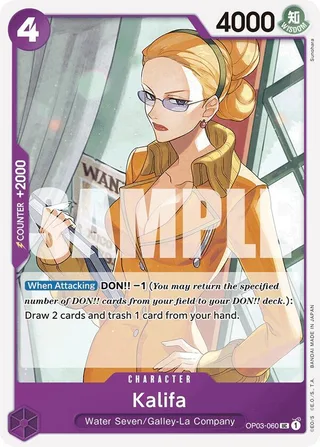 Kalifa (Reprint) #OP03-060-reprint · Premium Booster -The Best- One Piece card