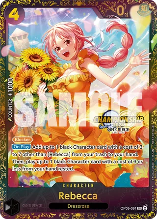Rebecca (October Championship 2024 Online Regional) #OP05-091-october-championship-2024-online-regional · One Piece Promotion Cards One Piece card