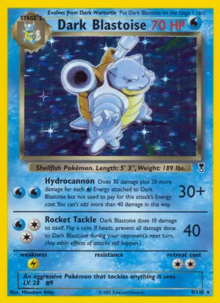 Dark Blastoise #4 · Legendary Collection Pokémon card