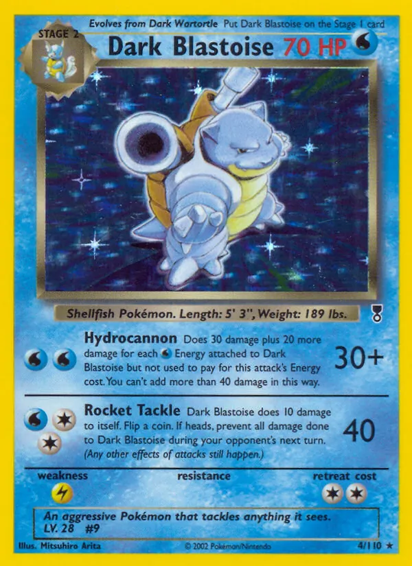 Dark Blastoise full card art