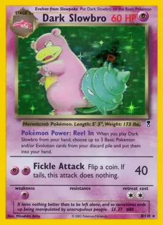 Dark Slowbro #8 · Legendary Collection Pokémon card