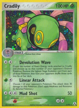 Cradily #3 · Legend Maker Pokémon card