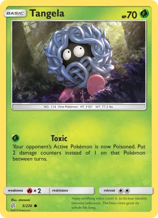 Tangela #5 · Cosmic Eclipse Pokémon card