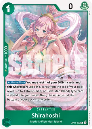 Shirahoshi #OP11-030 · A Fist of Divine Speed One Piece card