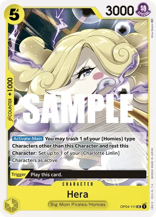 Hera #OP04-111 · Kingdoms of Intrigue Pre-Release Cards One Piece card