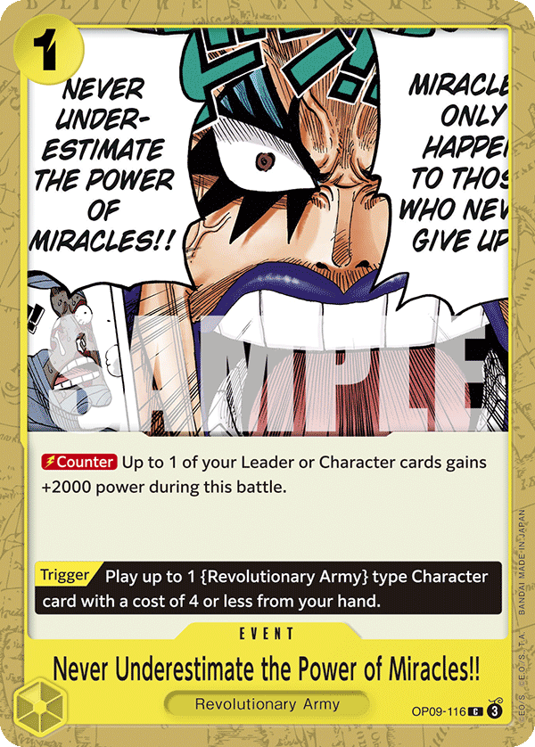 Never Underestimate the Power of Miracles!! full card art