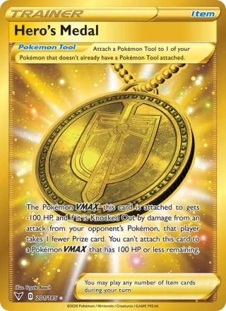 Hero's Medal #201 · Vivid Voltage Pokémon card