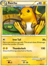 Raichu · HeartGold SoulSilver Pokémon card