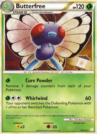 Butterfree #16 · HeartGold SoulSilver Pokémon card