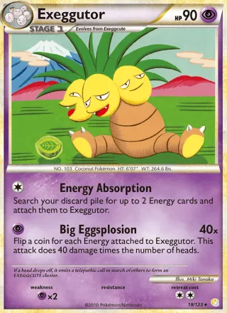 Exeggutor #18 · HeartGold SoulSilver Pokémon card