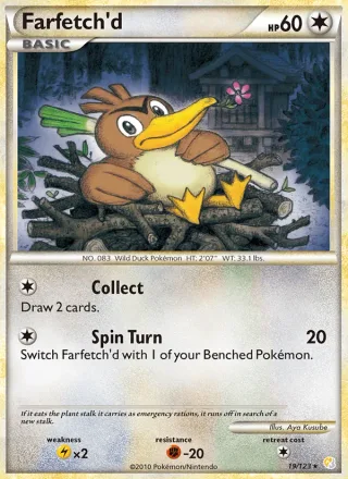 Farfetch'd #19 · HeartGold SoulSilver Pokémon card