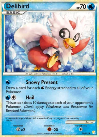 Delibird #39 · HeartGold SoulSilver Pokémon card