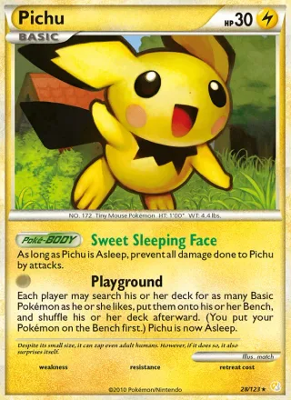 Pichu #28 · HeartGold SoulSilver Pokémon card
